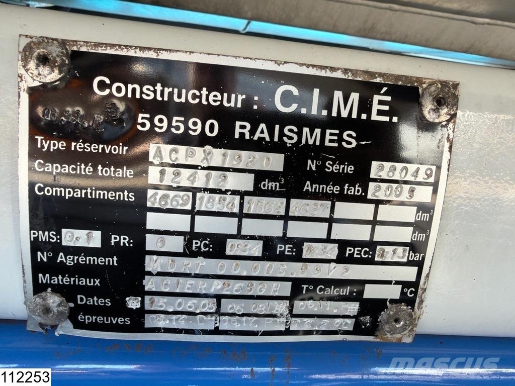 Renault Premium 270 Dxi 4x2, EURO 3, ADR, 12.412 Liter , 4 Camiões-cisterna