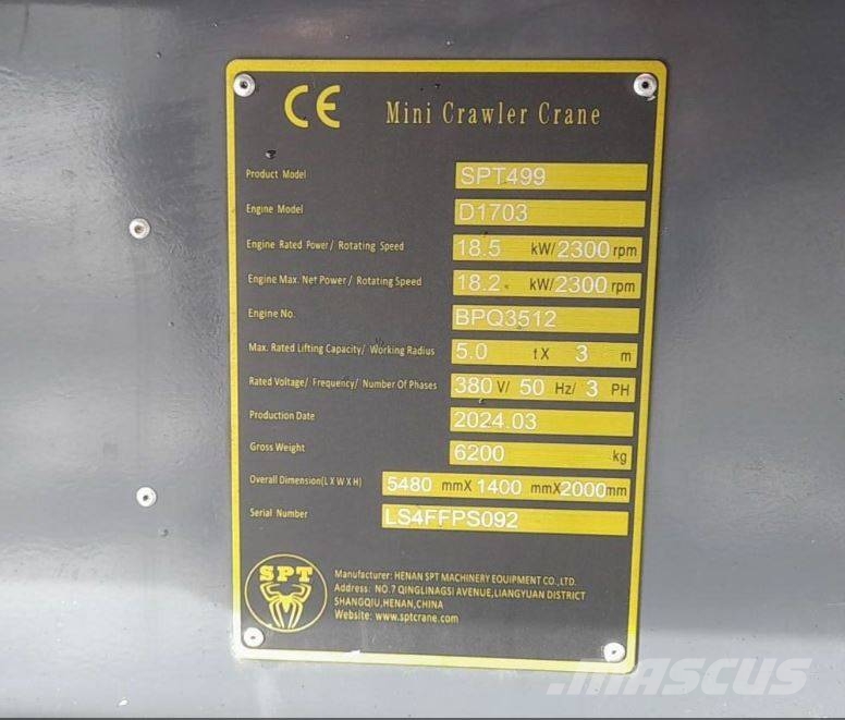 SPT SPT499 5t 24m minikran mini crane spider Minikraanad