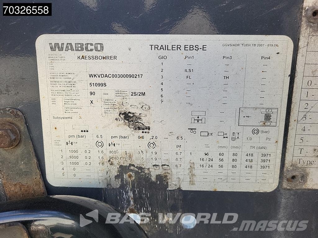 Kässbohrer CS APK 10/26 Lift Axle Stack Containerchassis