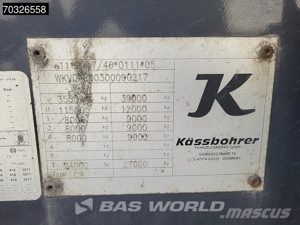 Kässbohrer CS APK 10/26 Lift Axle Stack Containerchassis