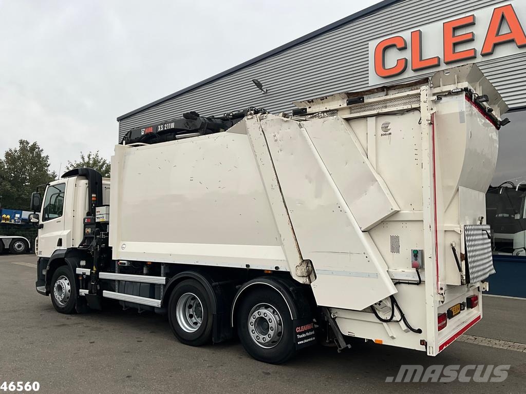 DAF FAN CF 290 Euro 6 Hiab 21 Tonmeter laadkraan 폐기물 수거 트럭