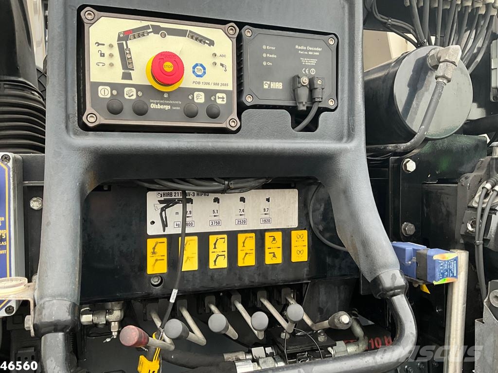 DAF FAN CF 290 Euro 6 Hiab 21 Tonmeter laadkraan 폐기물 수거 트럭