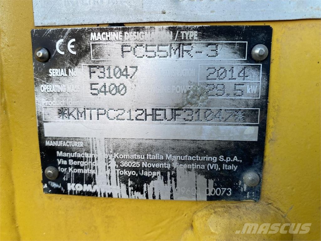 Komatsu PC55MR-3 Wheeled excavators