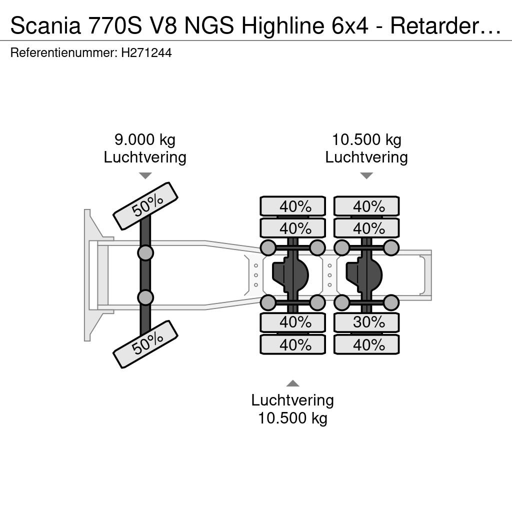 Scania 770S V8 NGS Highline 6x4 - Retarder - Leather - Na Tractor Units