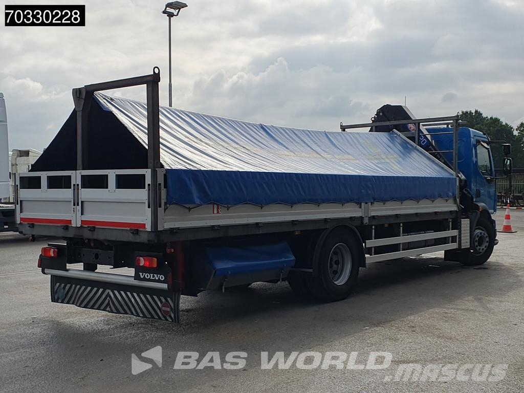 Volvo FL 280 4X2 18tons truck HMF 1120K-RC Crane Kran Fu 平板栏板货车