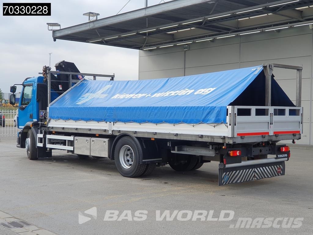 Volvo FL 280 4X2 18tons truck HMF 1120K-RC Crane Kran Fu 平板栏板货车