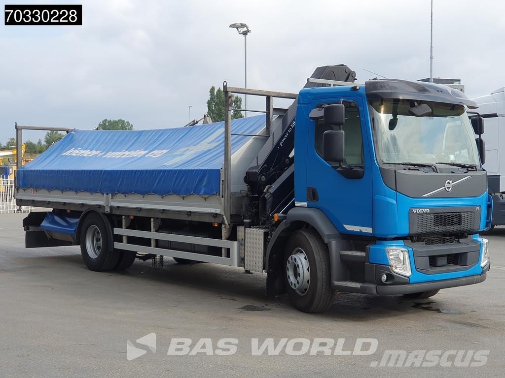 Volvo FL 280 4X2 18tons truck HMF 1120K-RC Crane Kran Fu 平板栏板货车