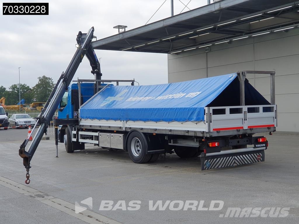 Volvo FL 280 4X2 18tons truck HMF 1120K-RC Crane Kran Fu 平板栏板货车