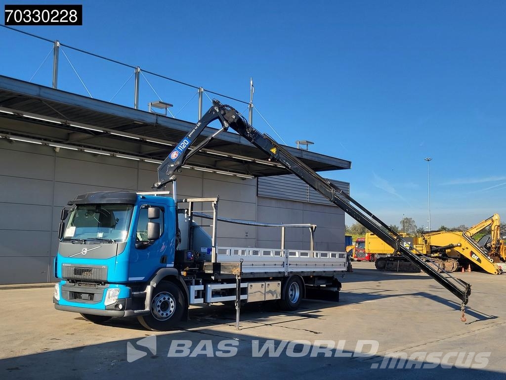 Volvo FL 280 4X2 18tons truck HMF 1120K-RC Crane Kran Fu Camiones de cama baja