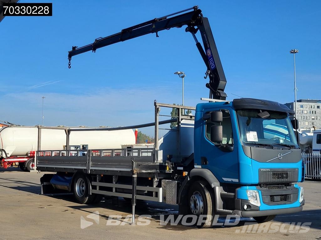 Volvo FL 280 4X2 18tons truck HMF 1120K-RC Crane Kran Fu Camiones de cama baja