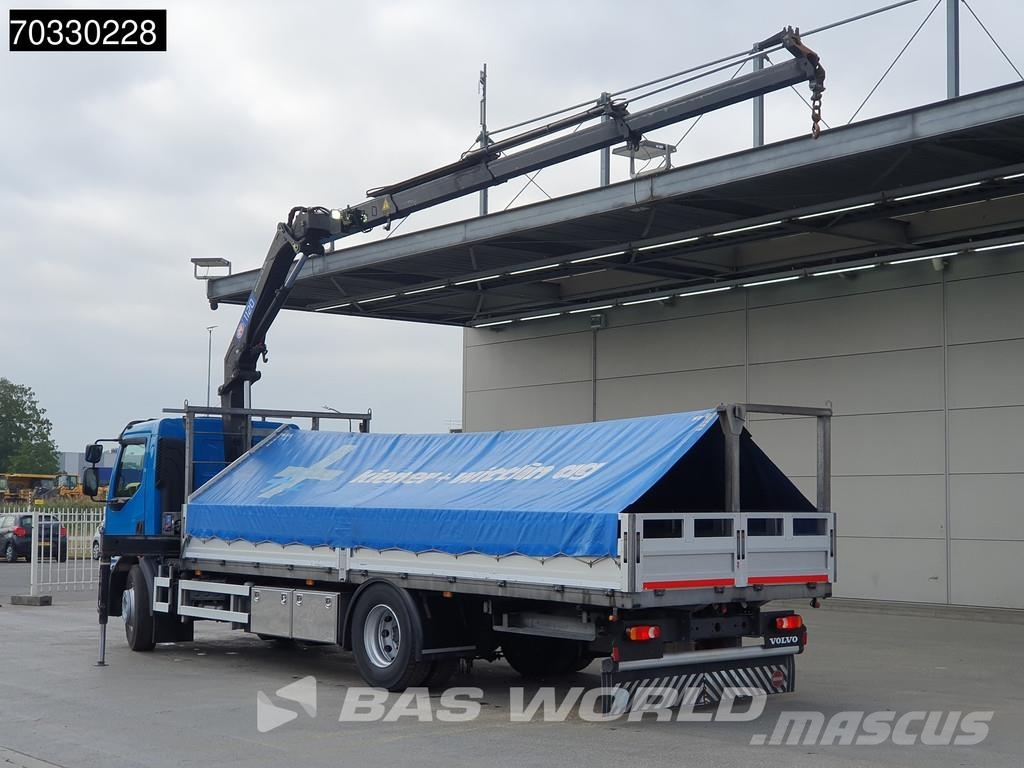 Volvo FL 280 4X2 18tons truck HMF 1120K-RC Crane Kran Fu 平板栏板货车