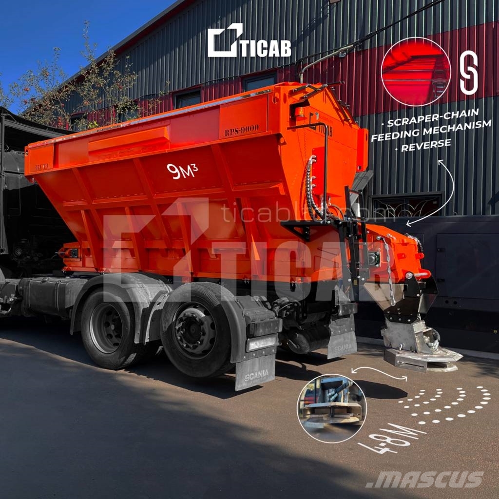 Salt and Sand Spreader TICAB RPS-9000 Bitumen sprayers