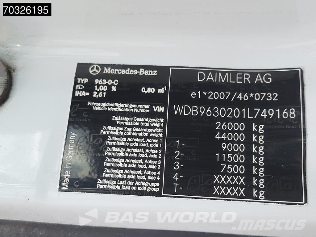 Mercedes-Benz Actros 2642 Actros 6X2 2500kg ladebordwand Lift+St شاحنات ذات هيكل صندوقي