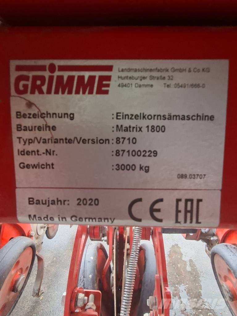 Grimme Matrix 1800 Машини за прецизно сеене