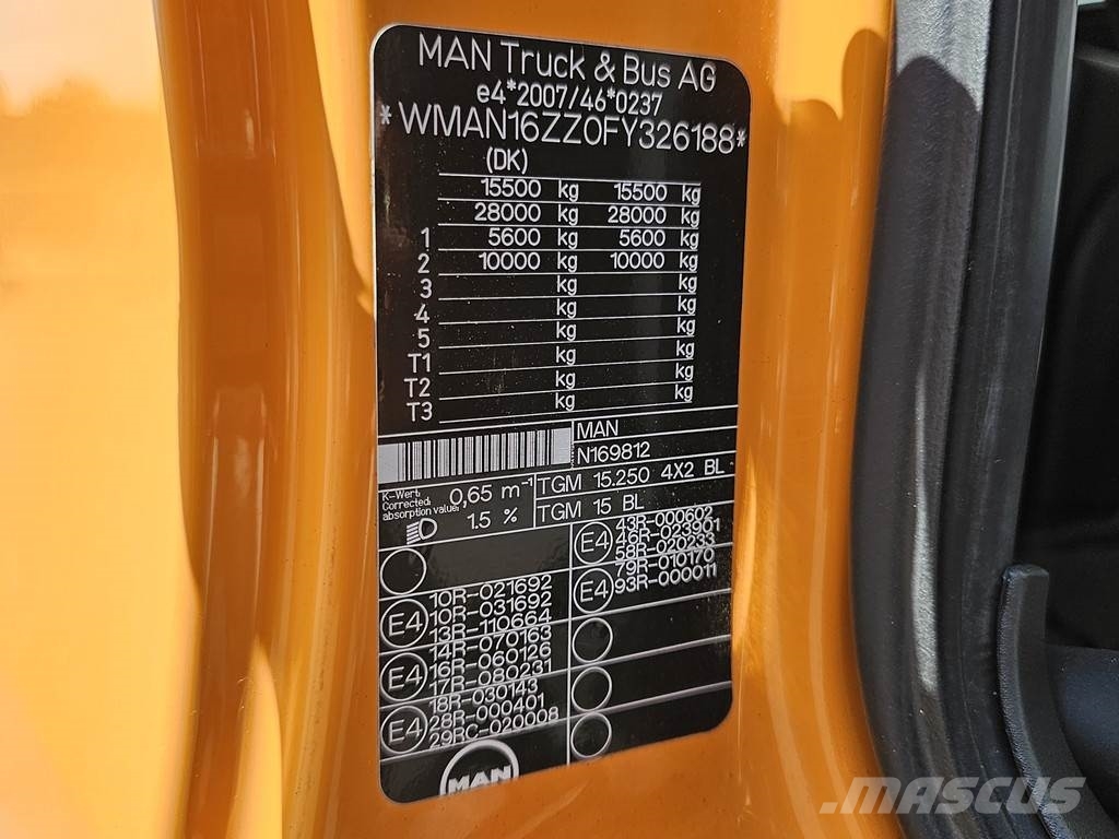 MAN TGM 15.240 BL / TIPPER / DOKA / VEEG / SWEEPER Caminhões varredoras