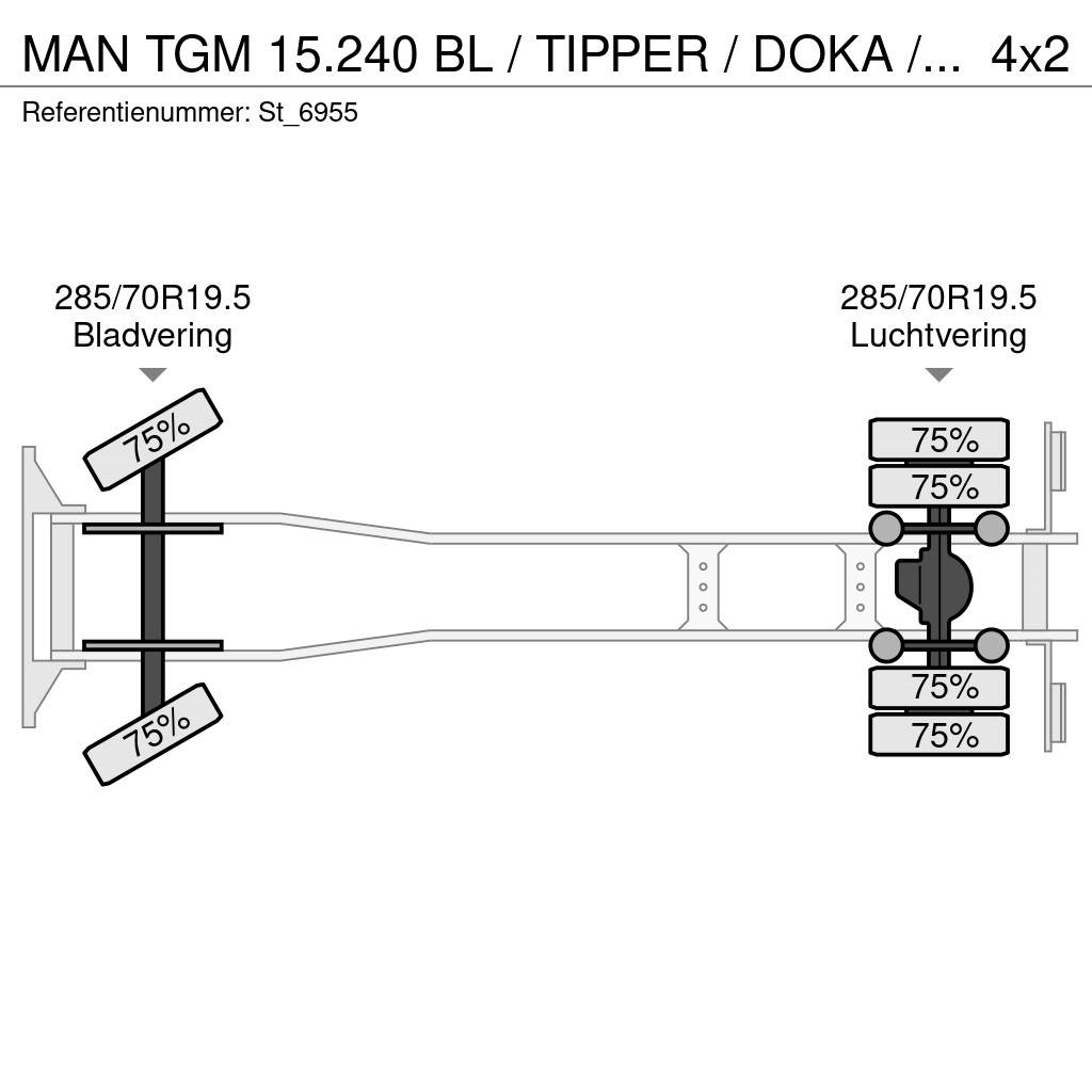 MAN TGM 15.240 BL / TIPPER / DOKA / VEEG / SWEEPER Caminhões varredoras