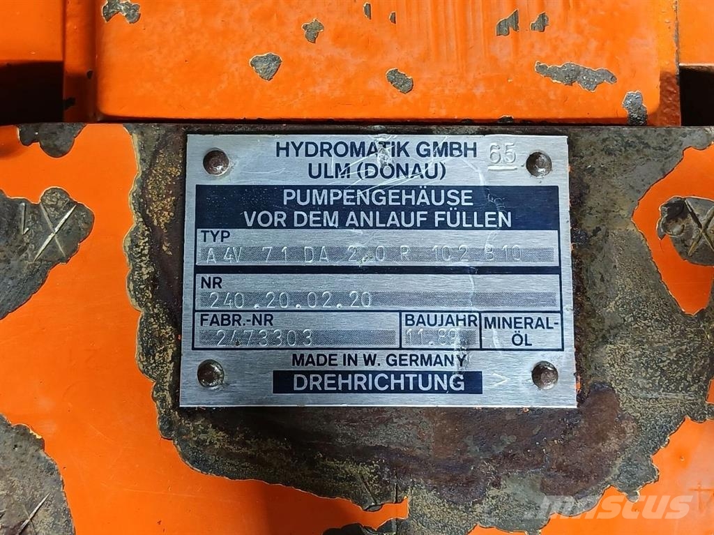 Atlas AR52C-Hydromatik A4V71DA2.0R-Drive pump/Fahrpumpe Hidraulika
