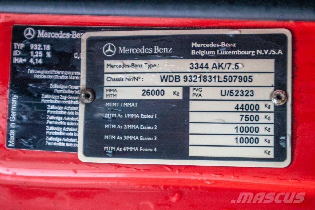 Mercedes-Benz ACTROS 3344 AK-MP3 + HMF1643 Z2 Самоскиди