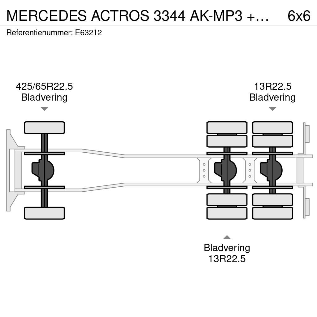 Mercedes-Benz ACTROS 3344 AK-MP3 + HMF1643 Z2 Самоскиди