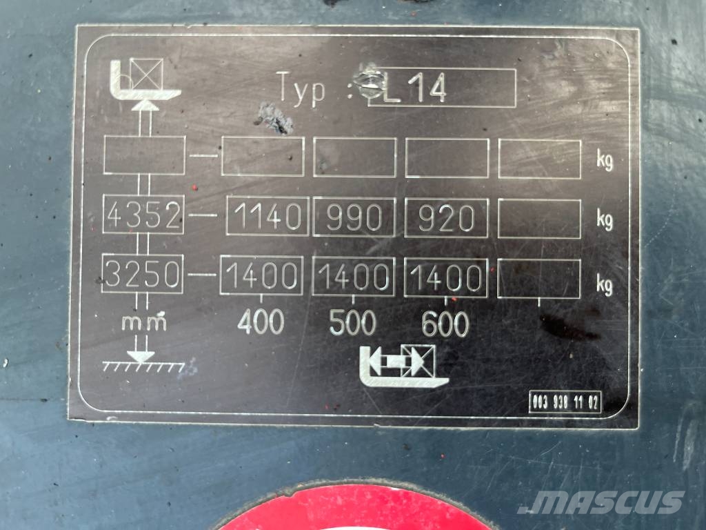 Linde L 14 V-3816 OB 보행식 리치 지게차