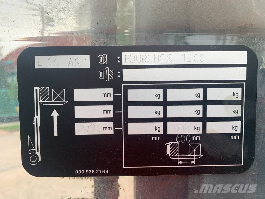 Linde L 14 V-3816 OB 보행식 리치 지게차