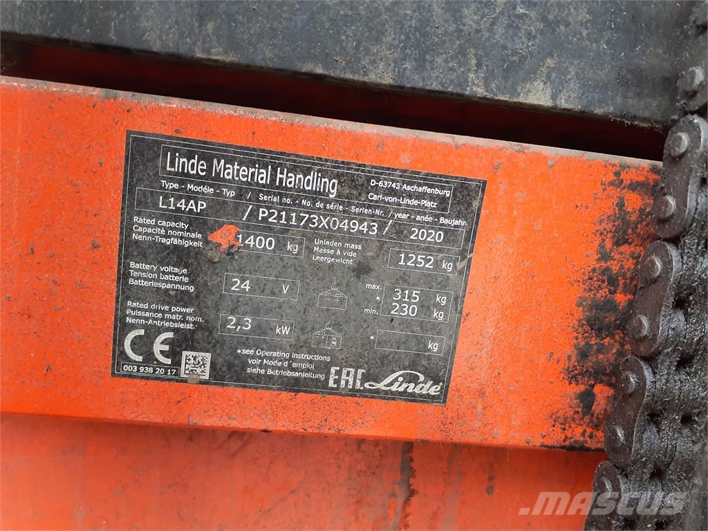 Linde L14AP Stand-in stackers