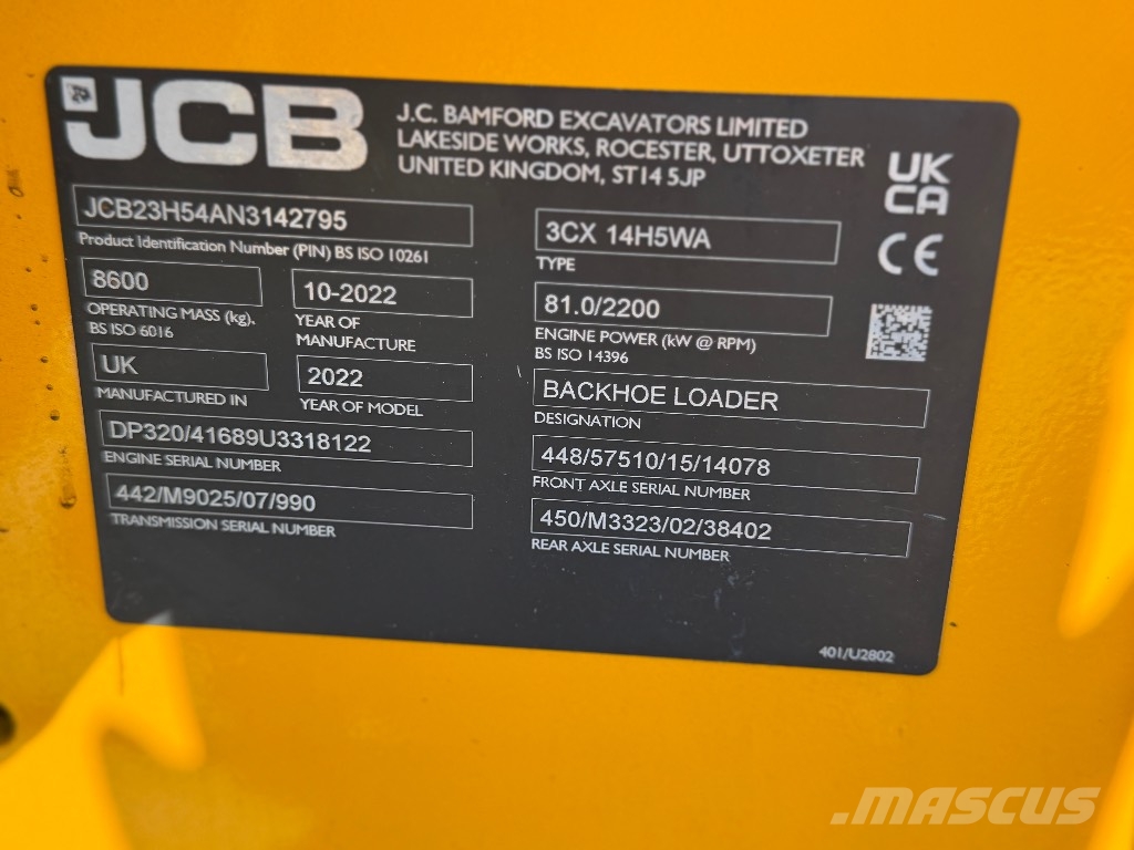 JCB 3 CX Retrocargadoras