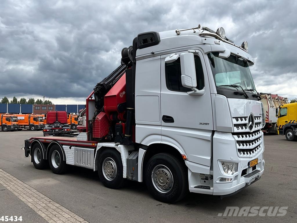 Mercedes-Benz Arocs 3251 8x4 Euro 6 Retarder HMF 85 Tonmeter laa 全路面起重機/吊車