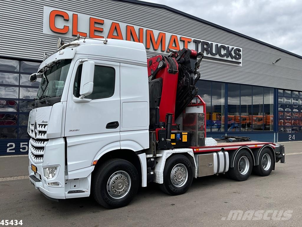Mercedes-Benz Arocs 3251 8x4 Euro 6 Retarder HMF 85 Tonmeter laa 全路面起重機/吊車