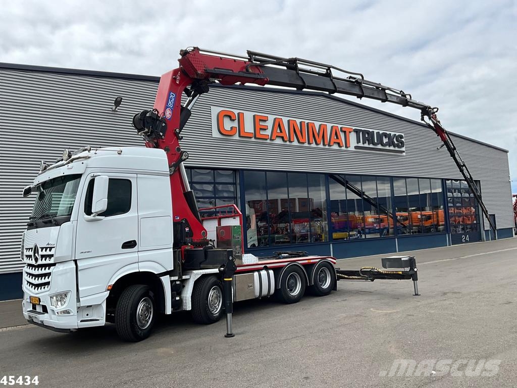 Mercedes-Benz Arocs 3251 8x4 Euro 6 Retarder HMF 85 Tonmeter laa 全路面起重機/吊車