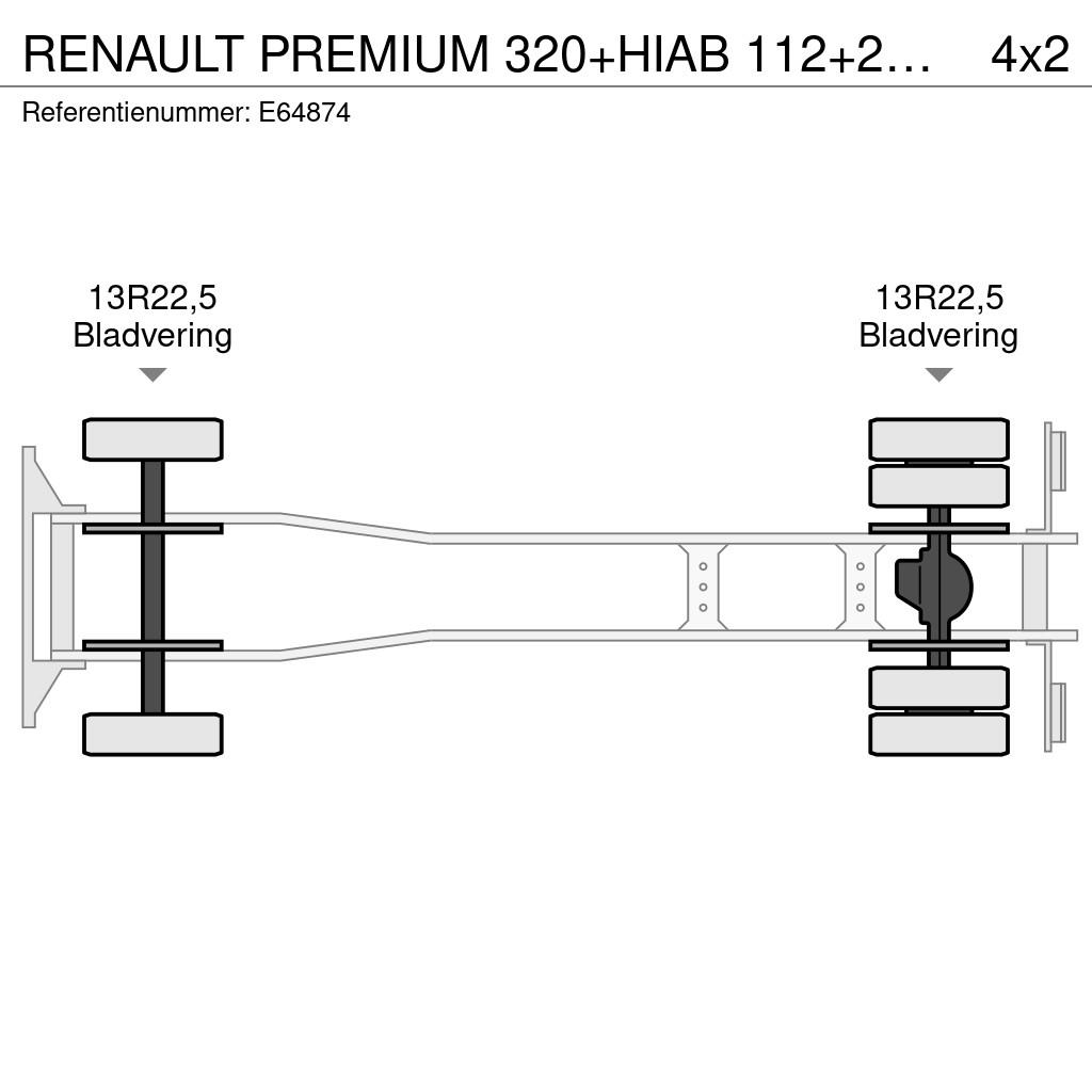 Renault PREMIUM 320+HIAB 112+2EXT Camiones bañeras basculantes o volquetes