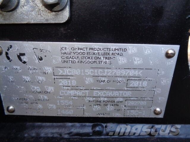 JCB 15C Mini ekskavatörler, 7 tona dek