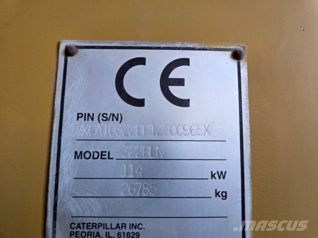 CAT 322 B LN Lánctalpas kotrók