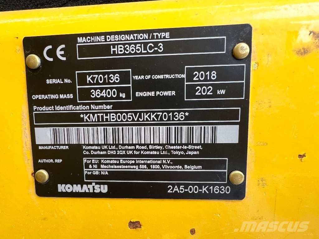 Komatsu HB365 LC-3 Pelle sur chenilles