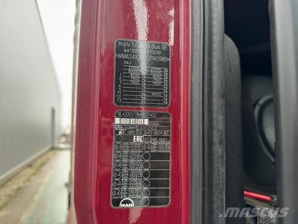 MAN TGX 26.470 6X2 EURO 6 + TIPPER HYDRAULICS Motrici e Trattori Stradali
