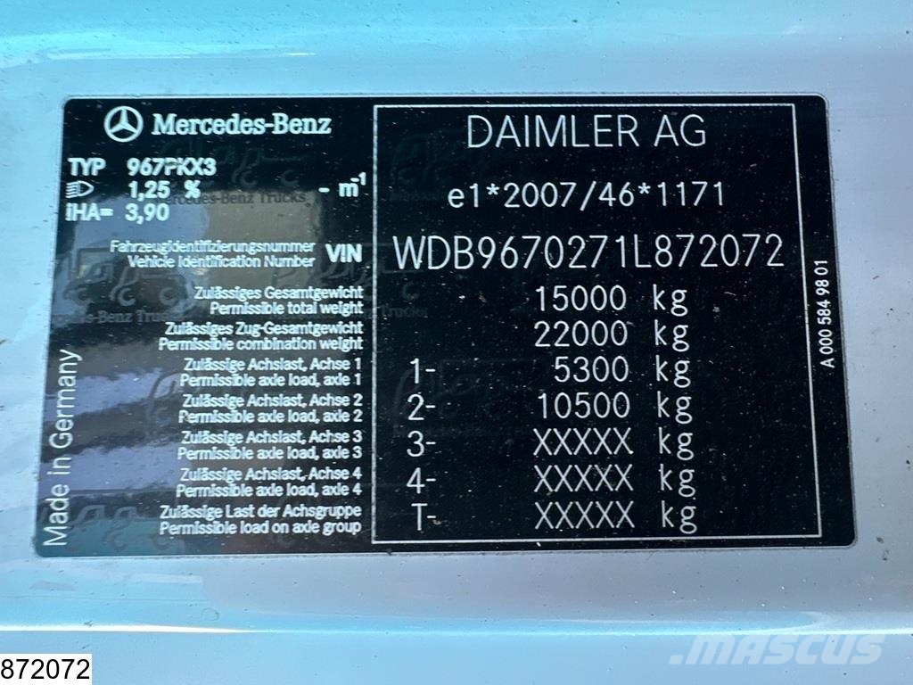 Mercedes-Benz Atego 1523 Umpikorikuorma-autot