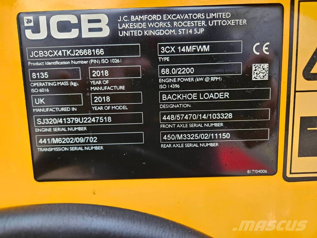 JCB 3 CX 14 Backhoe loaders