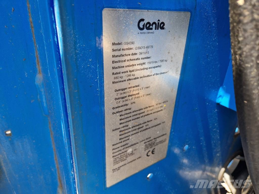 Genie GS 4390 P602 Ανυψωτήρες ψαλιδωτής άρθρωσης