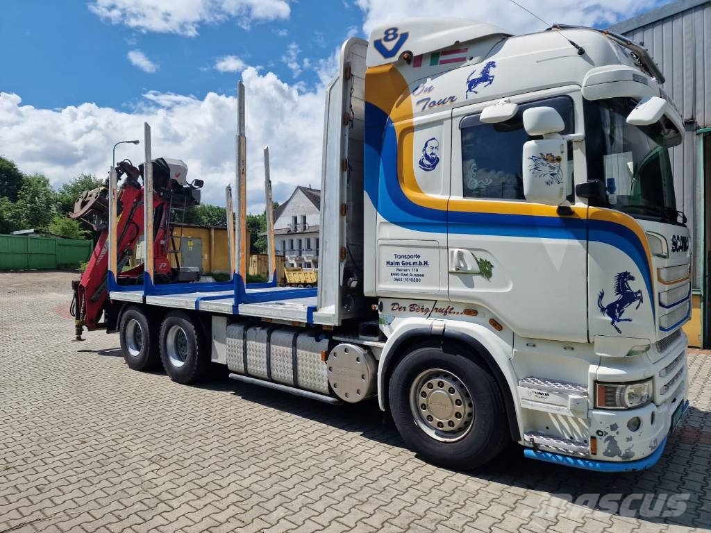 Scania R 560 do drewna do lasu Vozy na přepravu kmenů