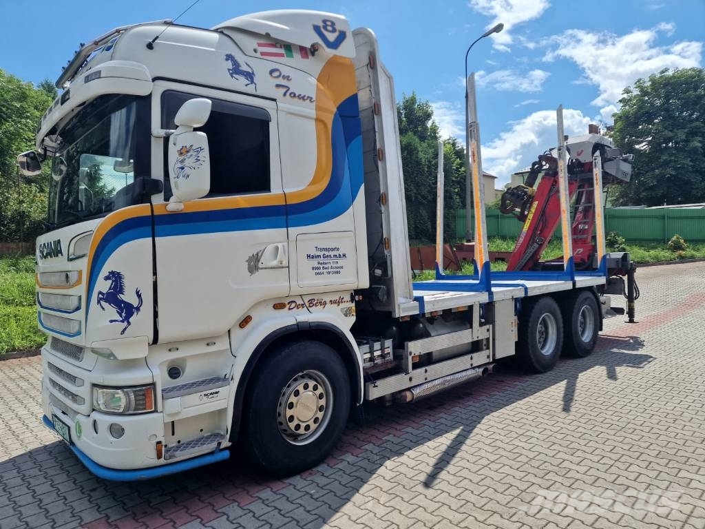 Scania R 560 do drewna do lasu Vozy na přepravu kmenů