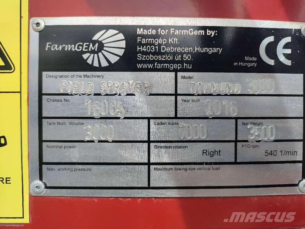 Farm Gem Diamond 3000 Anhängespritzen