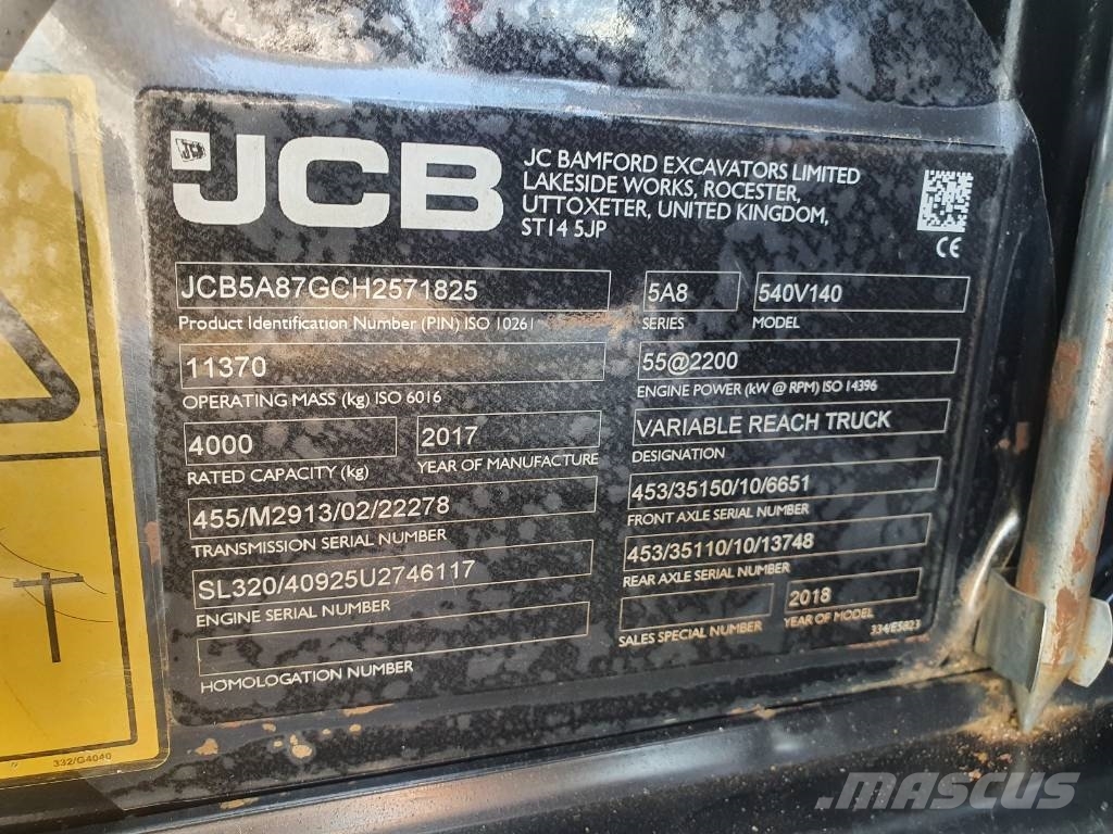 JCB 540-140 M310 jak Manitou 1440 Teleskoplader