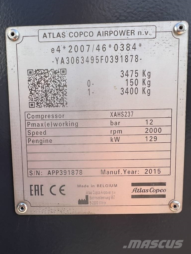 Atlas Copco XAHS237 Kompressorer