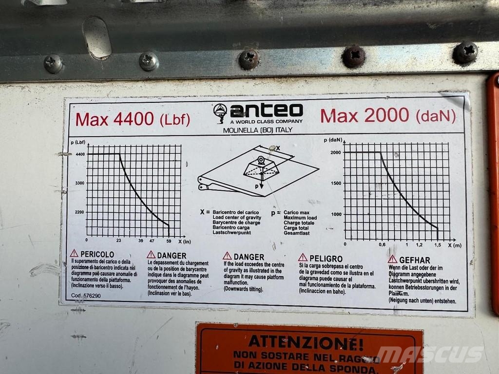 Mercedes-Benz Antos 2124 4X2 EURO 6 + ANTEO LIFT Furgons