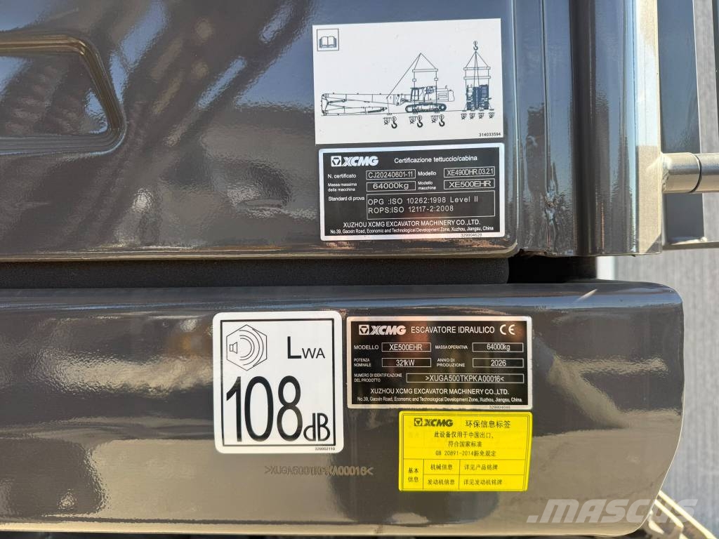 XCMG XE 500 EHR Paletli ekskavatörler
