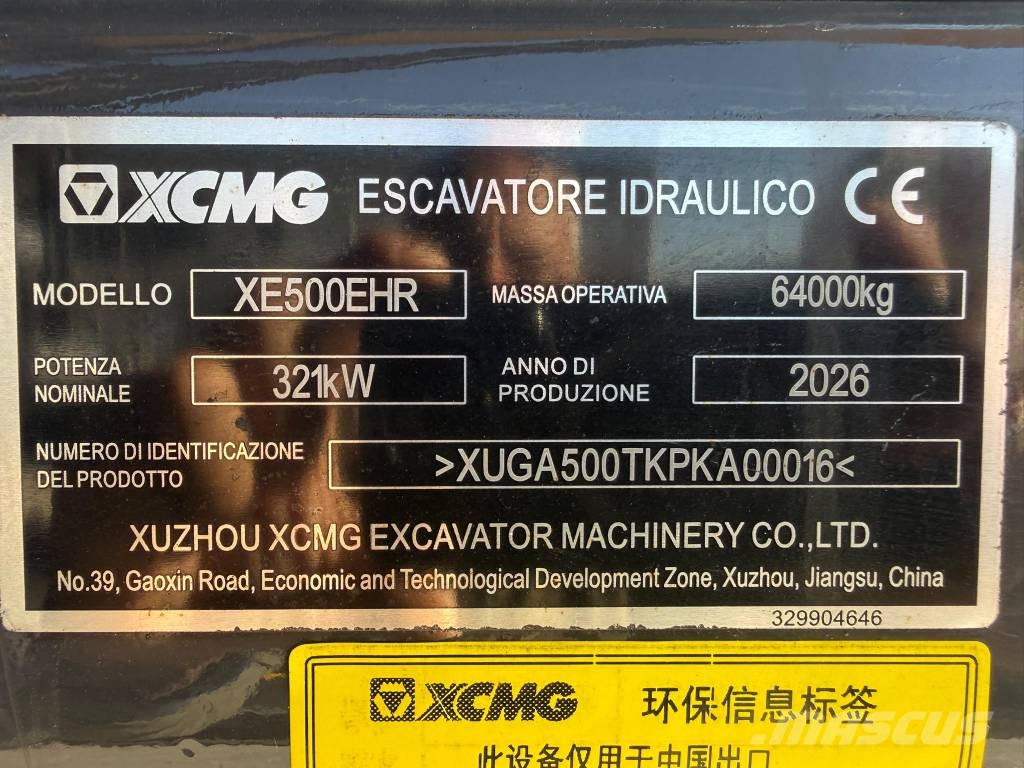 XCMG XE 500 EHR Paletli ekskavatörler