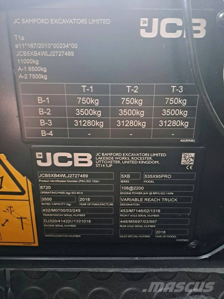 JCB 535-95 Agri PRO Sollevatori telescopici per agricoltura