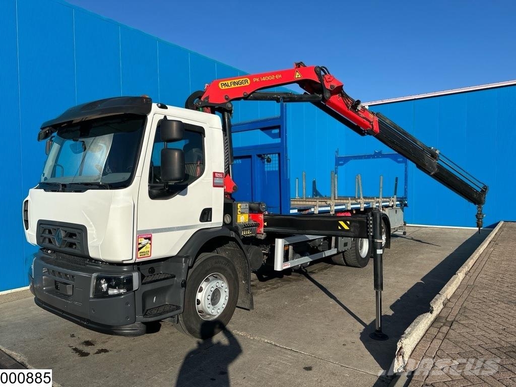 Renault C 380 EURO 6, 6x2 Palfinger Platte bakwagens