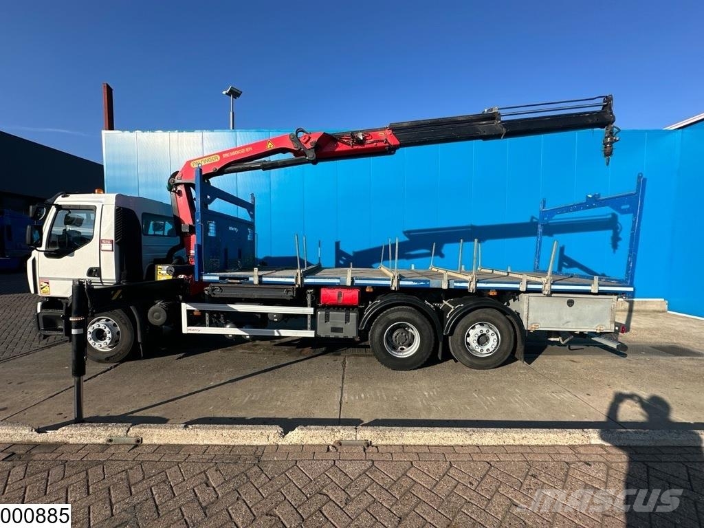 Renault C 380 EURO 6, 6x2 Palfinger Platte bakwagens