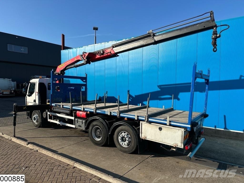 Renault C 380 EURO 6, 6x2 Palfinger Platte bakwagens